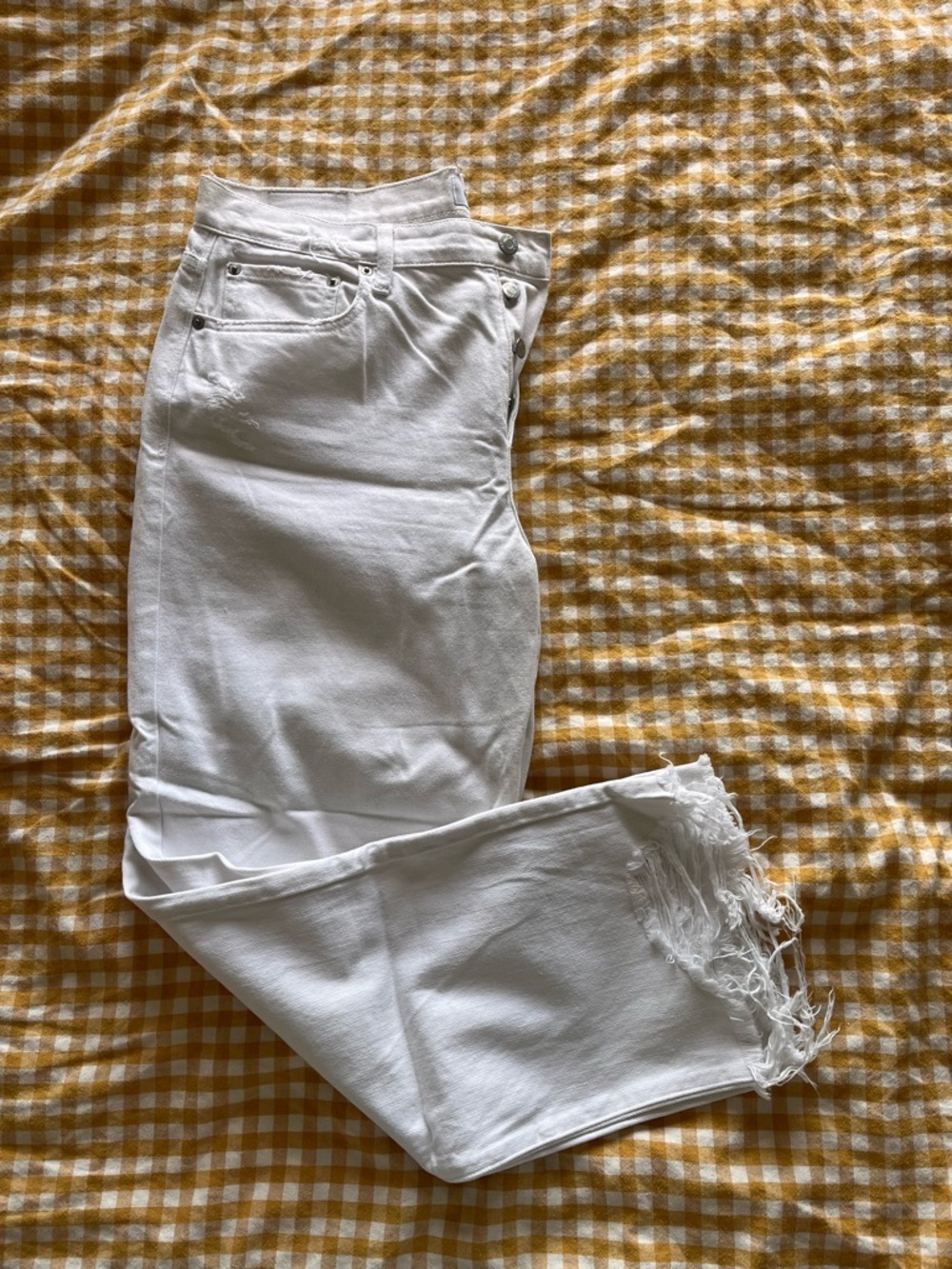 Pistola White Women's High-Rise Distressed Jeans